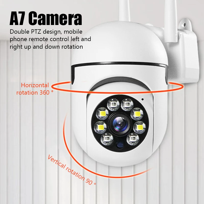 Smart 2.4G WiFi Camera for Home Security Video Surveillance Supprt Two Way Audio Mobile Motion Outdoor/Outside Night Vision