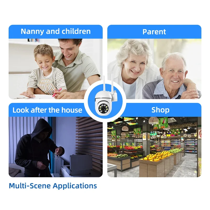 Smart 2.4G WiFi Camera for Home Security Video Surveillance Supprt Two Way Audio Mobile Motion Outdoor/Outside Night Vision Smart 2.4G WiFi Camera for Home Security Video Surveillance Supprt Two Way Audio Mobile Motion Outdoor/Outside Night Vision