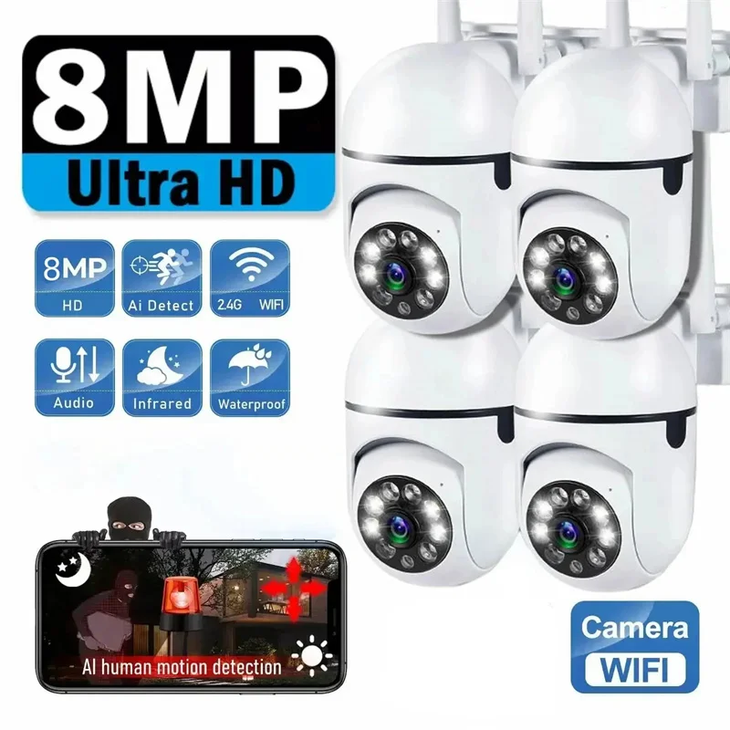 Smart 2.4G WiFi Camera for Home Security Video Surveillance Supprt Two Way Audio Mobile Motion Outdoor/Outside Night Vision Smart 2.4G WiFi Camera for Home Security Video Surveillance Supprt Two Way Audio Mobile Motion Outdoor/Outside Night Vision
