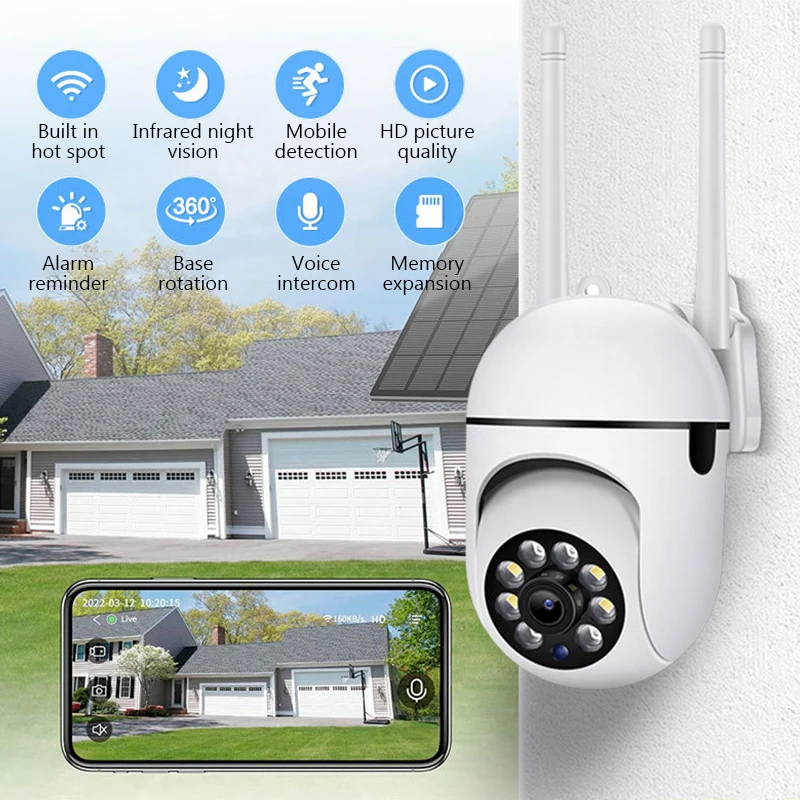 Smart 2.4G WiFi Camera for Home Security Video Surveillance Supprt Two Way Audio Mobile Motion Outdoor/Outside Night Vision