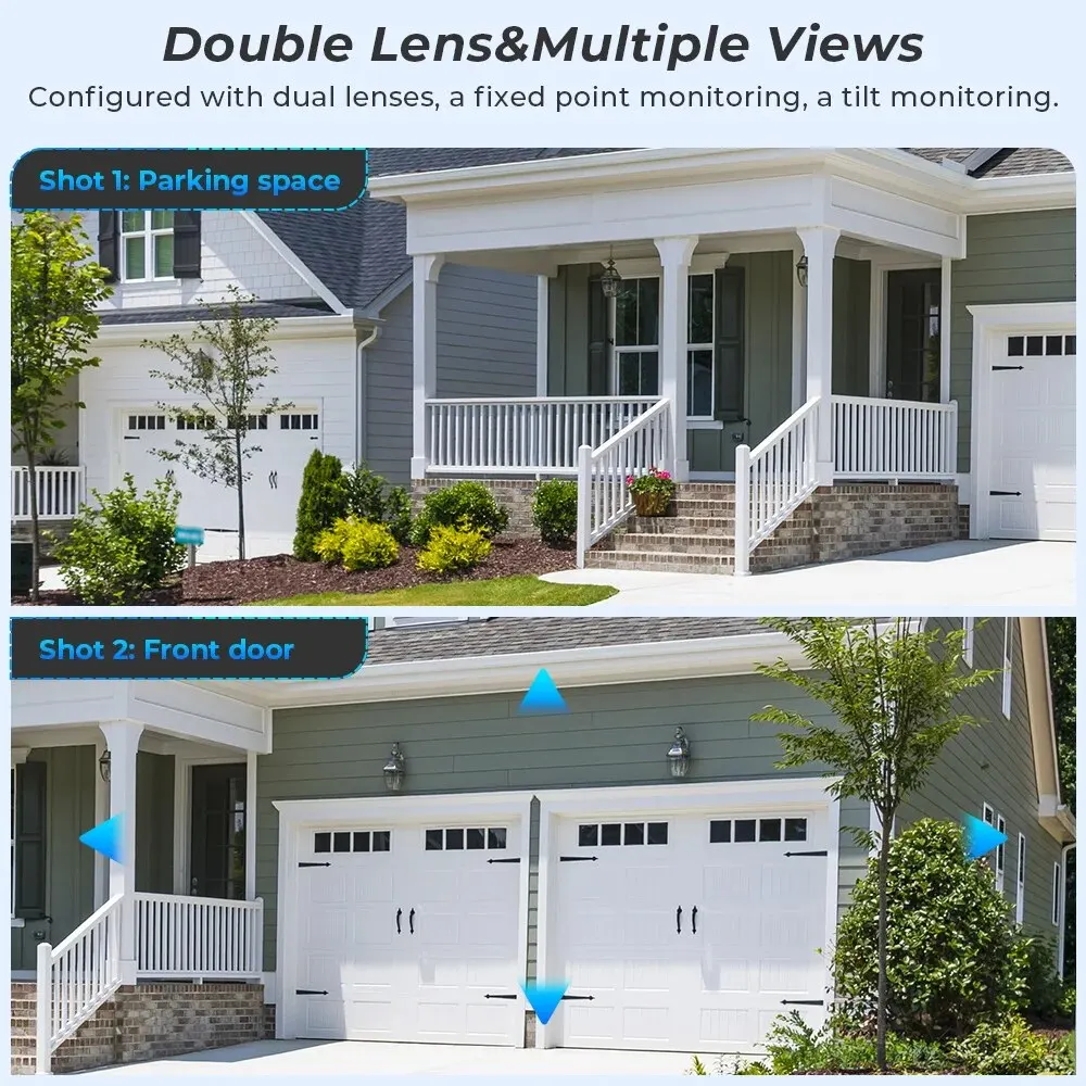 4K 8MP HD Wifi PTZ Camera Outdoor 4MP Dual Lens Dual Screen AI Auto Tracking IP Camera CCTV Audio Video Surveillance P2P ICSee 4K 8MP HD Wifi PTZ Camera Outdoor 4MP Dual Lens Dual Screen AI Auto Tracking IP Camera CCTV Audio Video Surveillance P2P ICSee