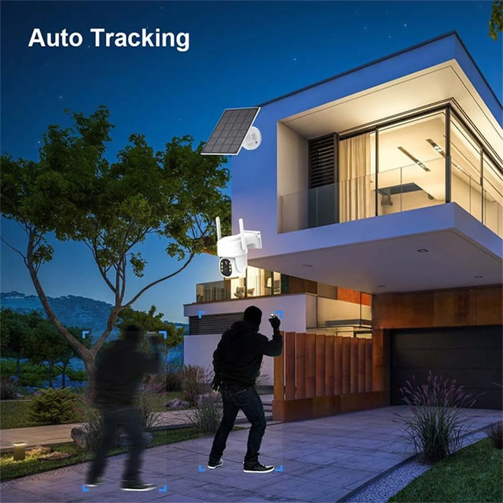 10 pcs /Lot 4 Solar WiFi Camera Security Kit System 4TB Wireless  4MP CCTV System NVR Outdoor Ptz Video Surveillance with App