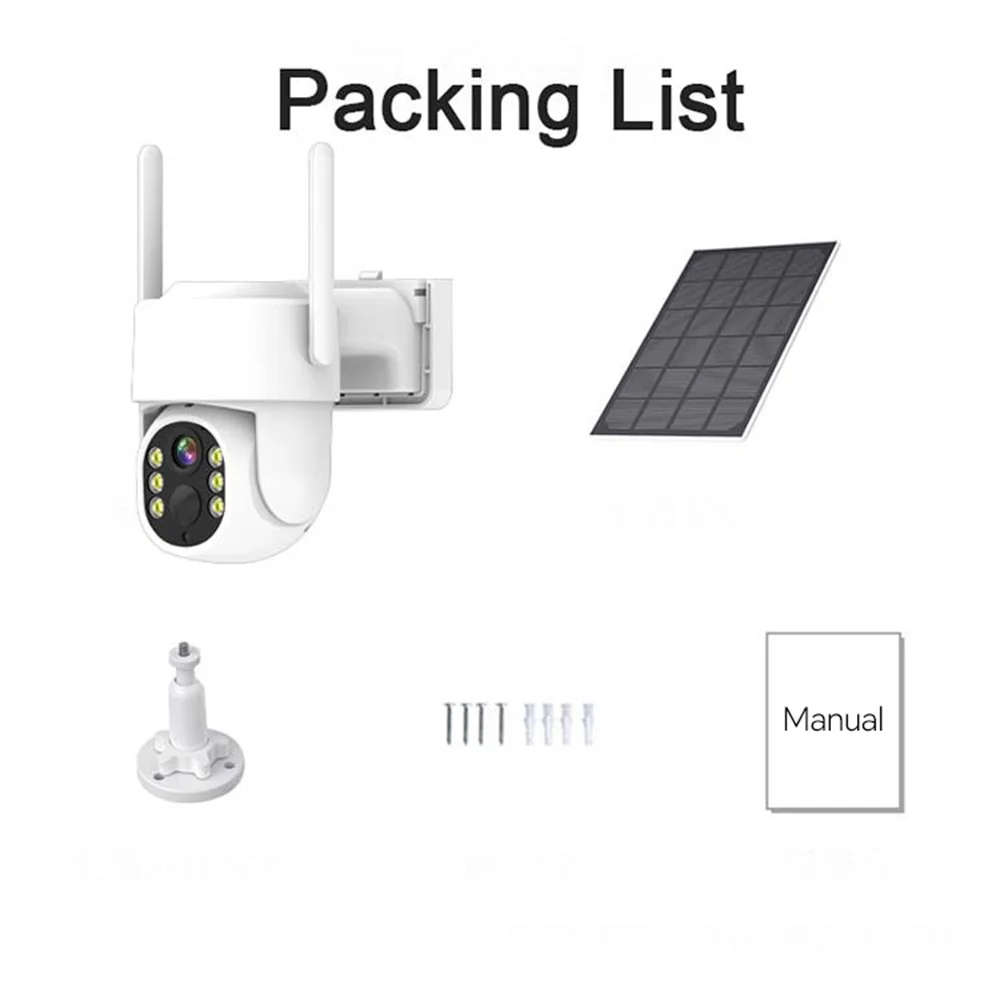10 pcs /Lot 4 Solar WiFi Camera Security Kit System 4TB Wireless  4MP CCTV System NVR Outdoor Ptz Video Surveillance with App