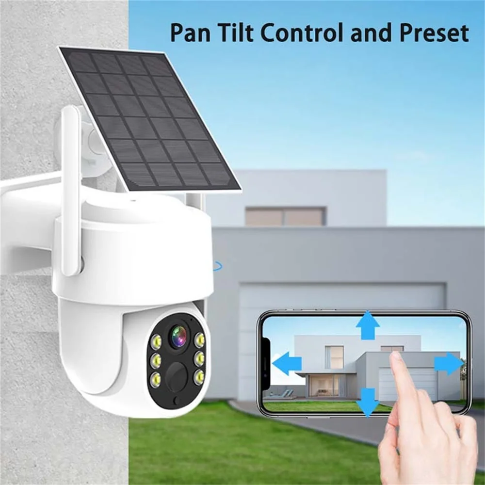 10 pcs /Lot 4 Solar WiFi Camera Security Kit System 4TB Wireless  4MP CCTV System NVR Outdoor Ptz Video Surveillance with App