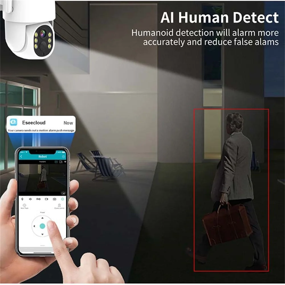 10 pcs /Lot 4 Solar WiFi Camera Security Kit System 4TB Wireless  4MP CCTV System NVR Outdoor Ptz Video Surveillance with App