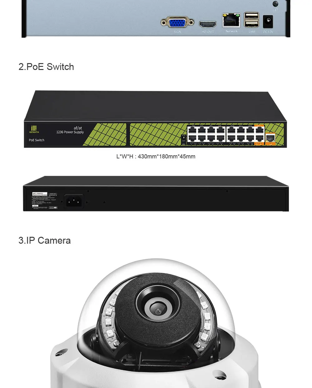 Indoor Outdoor 16 Channel IP Security Cameras Systems 5MP 16ch NVR Kit Camera Video Surveillance with 4TB HDD