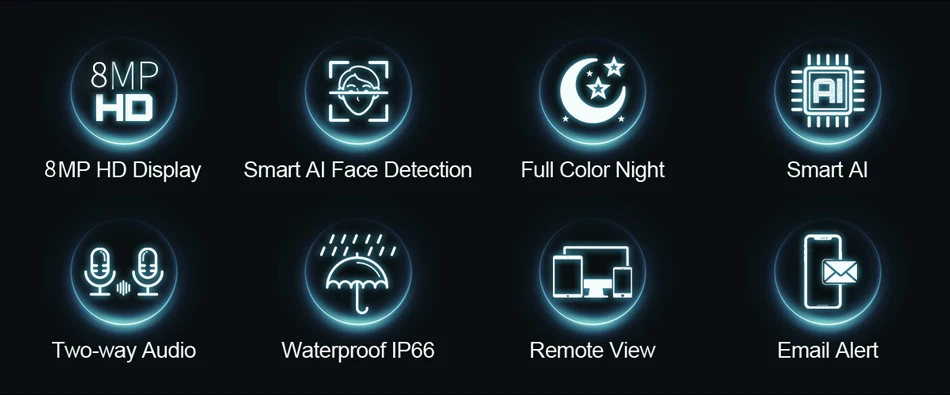 Products subject to negotiation8CH 8MP Poe Camera NVR Kit Outdoor Security Video Surveillance Camera System AI Face Detection