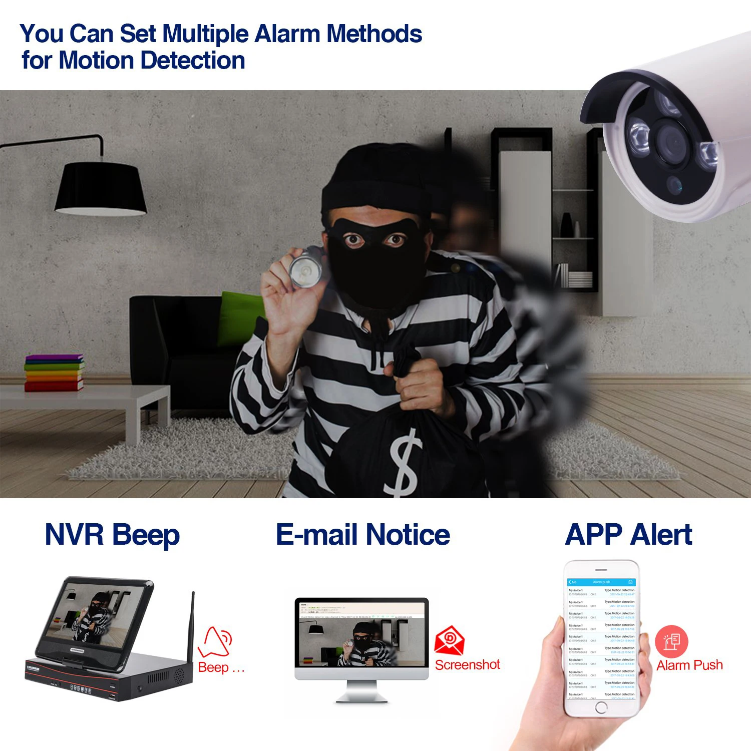 HD  4pcs 3MP WiFi Security Cameras Home Outdoor Video Monitoring Surveillance Kits Wireless CCTV Camera