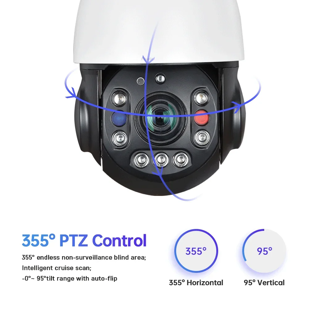 4k wifi wireless camera security 30x optical zoom ptz ai face detection ip network camera outdoor cctv surveillance video camer