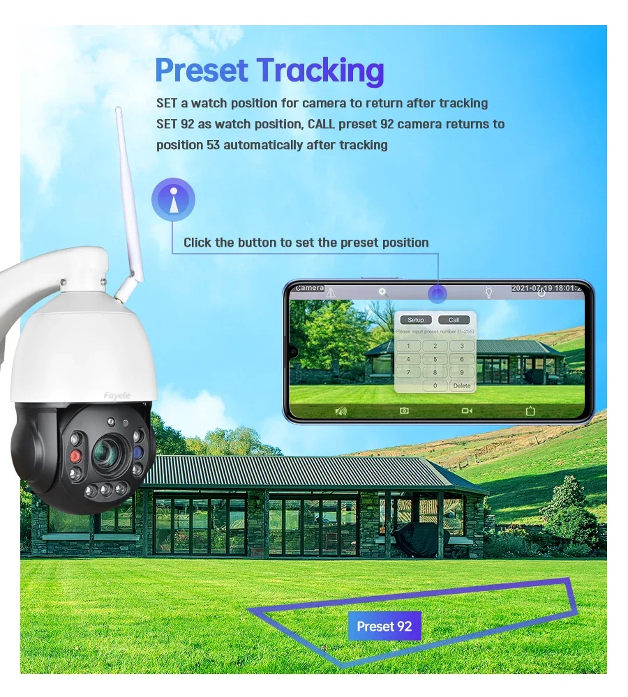 4k wifi wireless camera security 30x optical zoom ptz ai face detection ip network camera outdoor cctv surveillance video camer