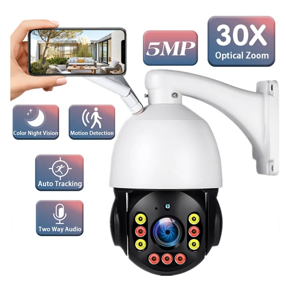 4k wifi wireless camera security 30x optical zoom ptz ai face detection ip network camera outdoor cctv surveillance video camer