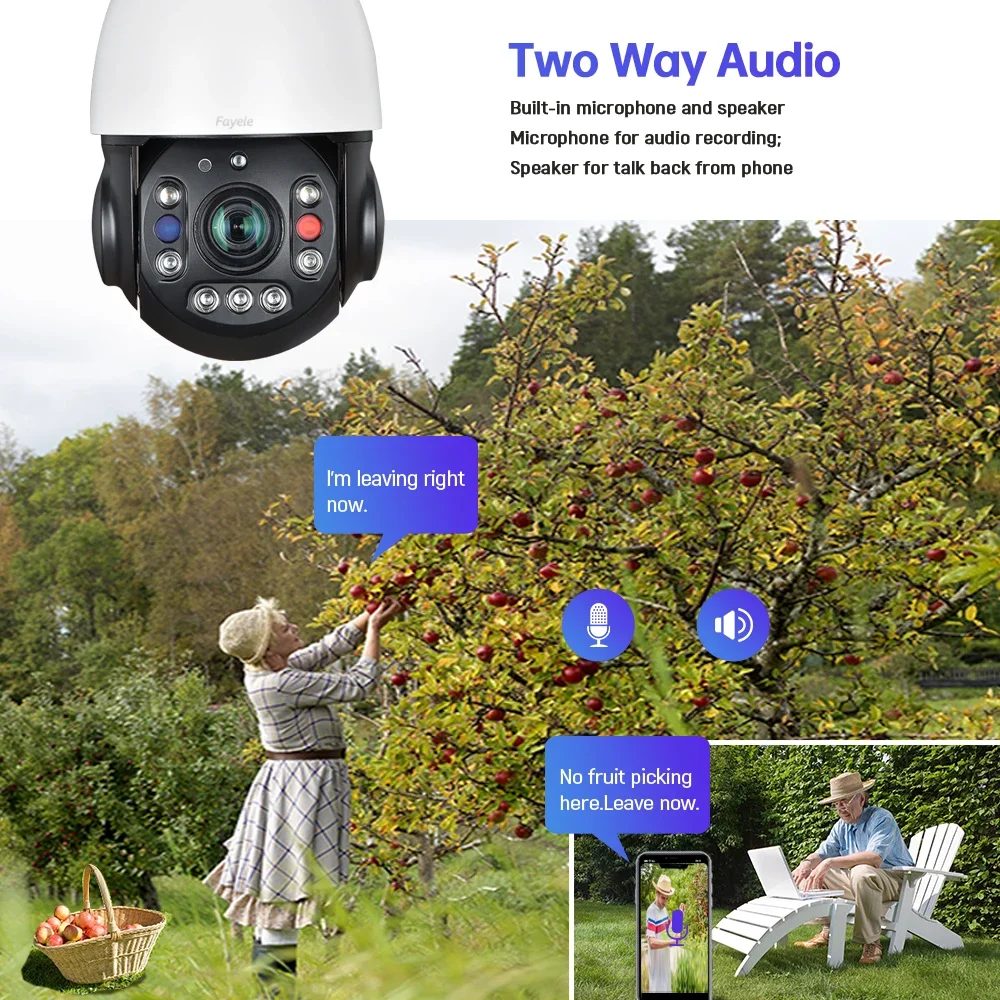 4k wifi wireless camera security 30x optical zoom ptz ai face detection ip network camera outdoor cctv surveillance video camer