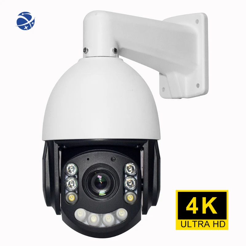 YYHC Full Color 4K 8MP PTZ Camera POE IP Camera 20X Optical zoom 30X Video Surveillance Pan Tilt Auto Spin Outdoor Street Camera