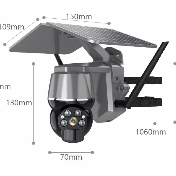 Low Power Consumption Wireless 4G 355 Degree WIFI Network Video Surveillance Camera Solar Street Camera With Night Light Low Power Consumption Wireless 4G 355 Degree WIFI Network Video Surveillance Camera Solar Street Camera With Night Light