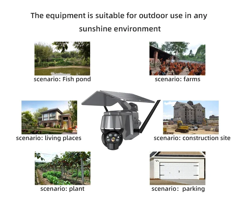 Low Power Consumption Wireless  4G 355 Degree  WIFI Network Video Surveillance Camera Solar Street Camera With Night Light