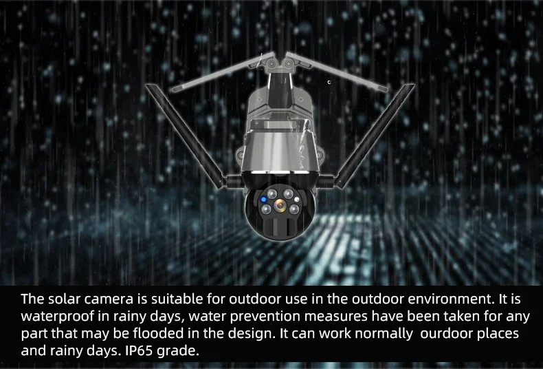 Low Power Consumption Wireless  4G 355 Degree  WIFI Network Video Surveillance Camera Solar Street Camera With Night Light