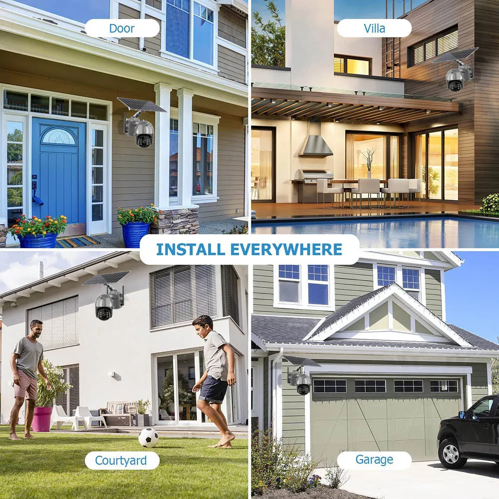 YYHC UBOX 1080P HD Video Surveillance IP WiFi Camera Solar 4G SIM Card CCTV Camera Outdoor Wireless Home Security PTZ Camera