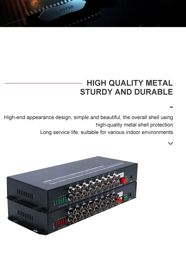 Digital video optical transmitter 16-channel video + 1-channel reverse data HD analog surveillance network transceiver optical t