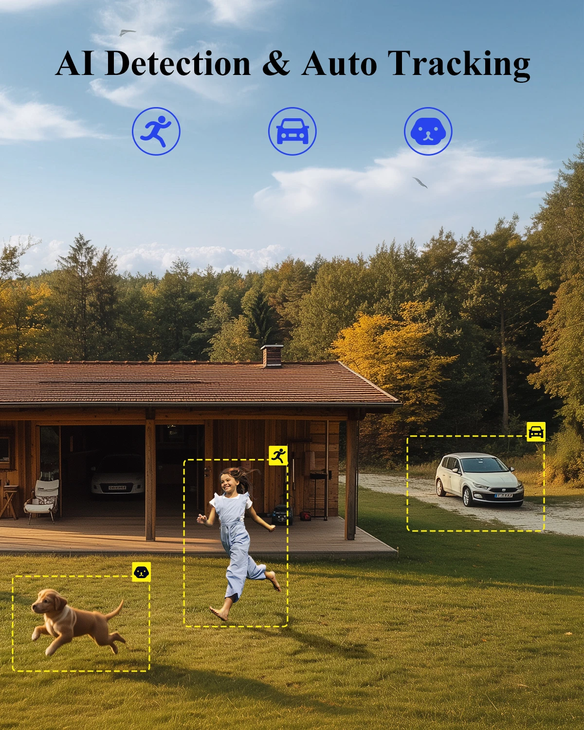 Ctronics Outdoor Wifi Surveillance Camera 4K 16MP 8MP + 8MP Dual Lens 360 10X Auto Zoom Tracking Security Camera Real 4K IMX415