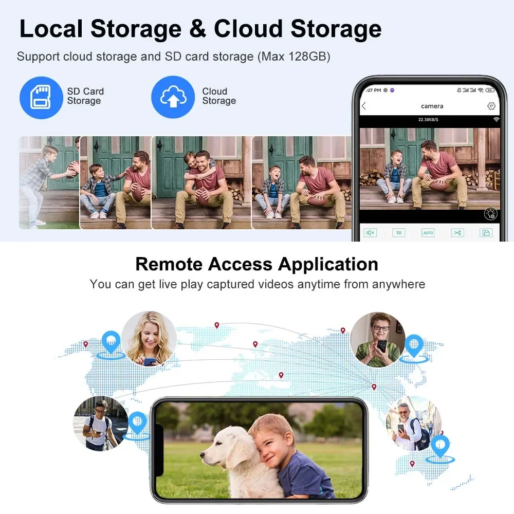 16MP 8K HD WiFi Camera Outdoor 12X Zoom Four Lens Three Screen Auto Tracking Security Protection 4K PTZ Video Surveillance CCTV