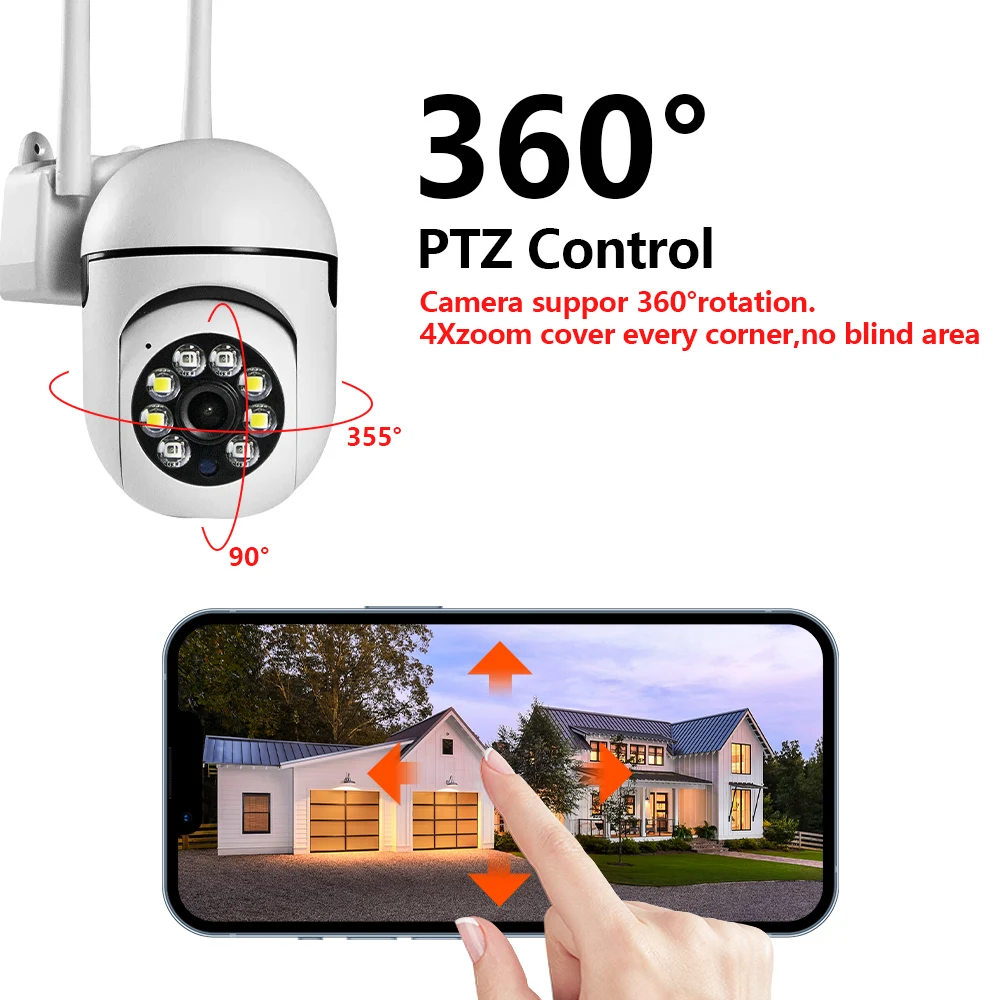 2MP WiFi Surveillance Camera Color Night Auto Tracking CCTV IP WiFi Camera Security Protection Home Surveillance Camera Monitor 2MP WiFi Surveillance Camera Color Night Auto Tracking CCTV IP WiFi Camera Security Protection Home Surveillance Camera Monitor