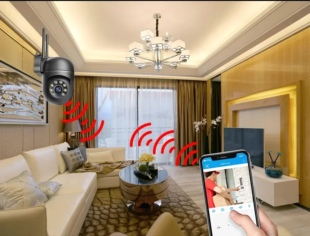 2MP WiFi Surveillance Camera Color Night Auto Tracking CCTV IP WiFi Camera Security Protection Home Surveillance Camera Monitor