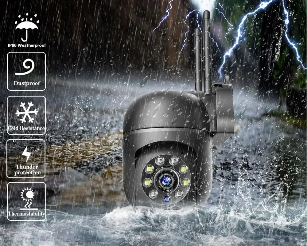 2MP WiFi Surveillance Camera Color Night Auto Tracking CCTV IP WiFi Camera Security Protection Home Surveillance Camera Monitor