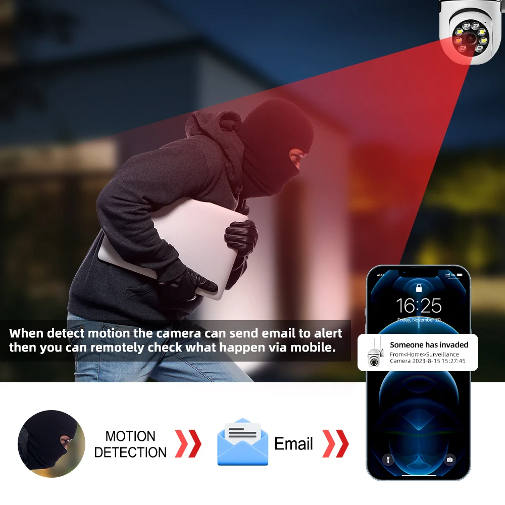 2MP WiFi Surveillance Camera Color Night Auto Tracking CCTV IP WiFi Camera Security Protection Home Surveillance Camera Monitor 2MP WiFi Surveillance Camera Color Night Auto Tracking CCTV IP WiFi Camera Security Protection Home Surveillance Camera Monitor