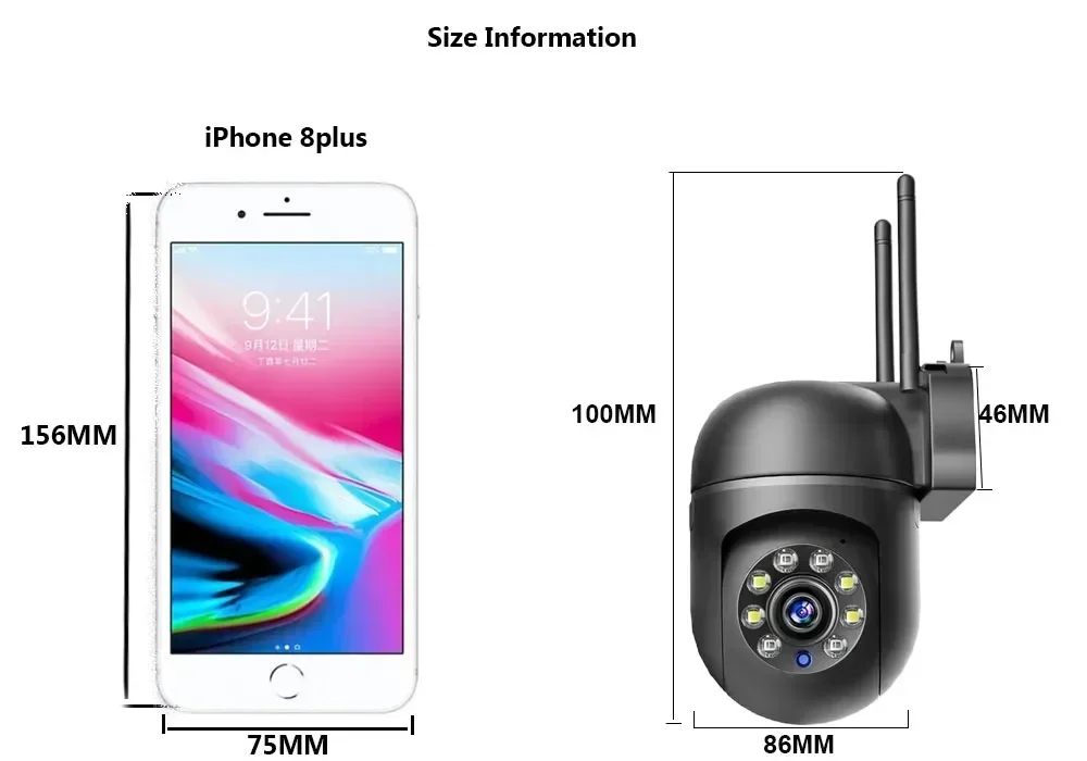 2MP WiFi Surveillance Camera Color Night Auto Tracking CCTV IP WiFi Camera Security Protection Home Surveillance Camera Monitor