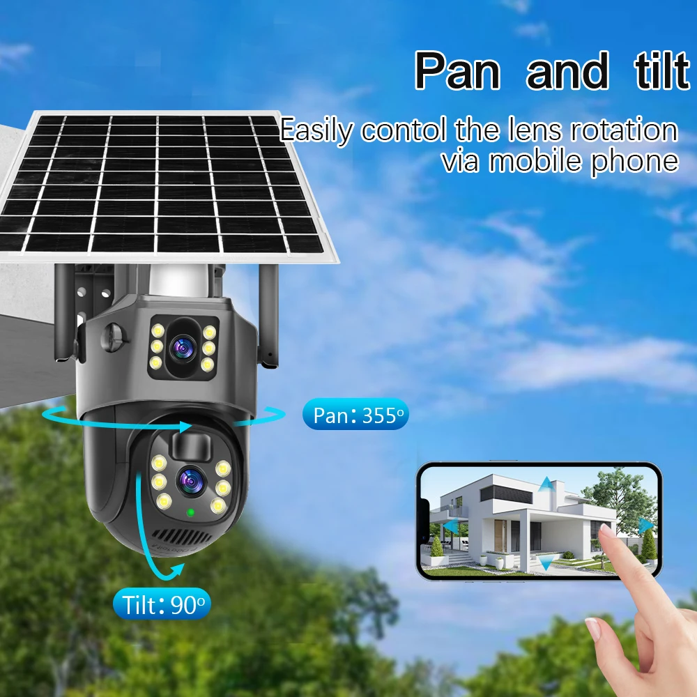 Linook V380, Wireless 4G SIM card outdoor solar camera waterproof 360 dual lens 4K, CCTV security protection IP camera, Linook V380, Wireless 4G SIM card outdoor solar camera waterproof 360 dual lens 4K, CCTV security protection IP camera,