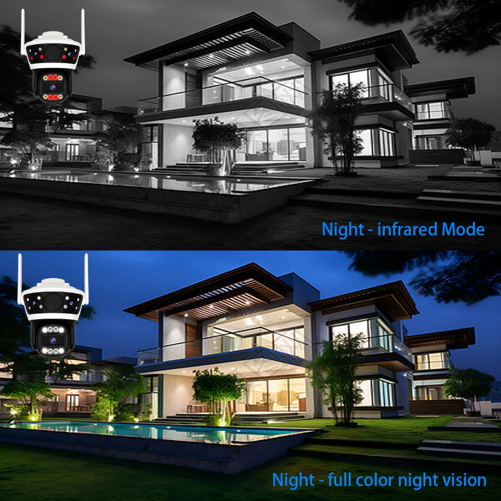 Outdoor Wifi Surveillance Cameras Wi-fi Surveillance Camera for Home 360 Video Recording Security Wireless Protection