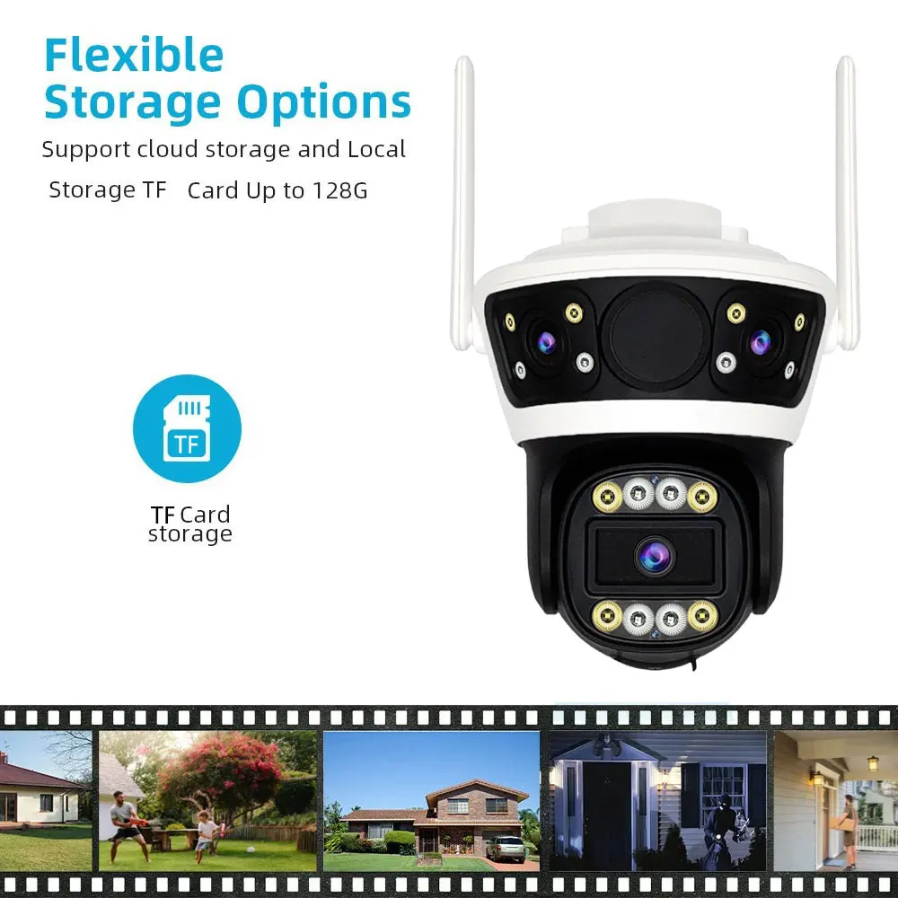 Outdoor Wifi Surveillance Cameras Wi-fi Surveillance Camera for Home 360 Video Recording Security Wireless Protection
