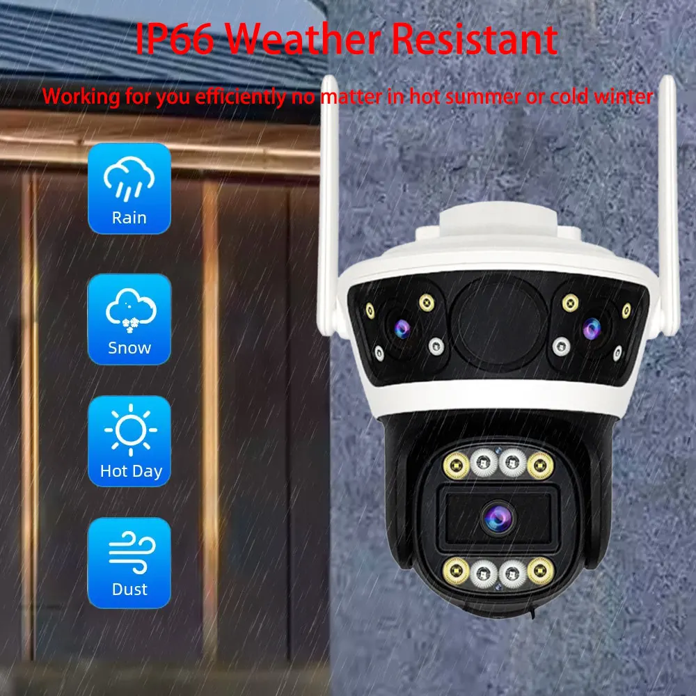 Outdoor Wifi Surveillance Cameras Wi-fi Surveillance Camera for Home 360 Video Recording Security Wireless Protection