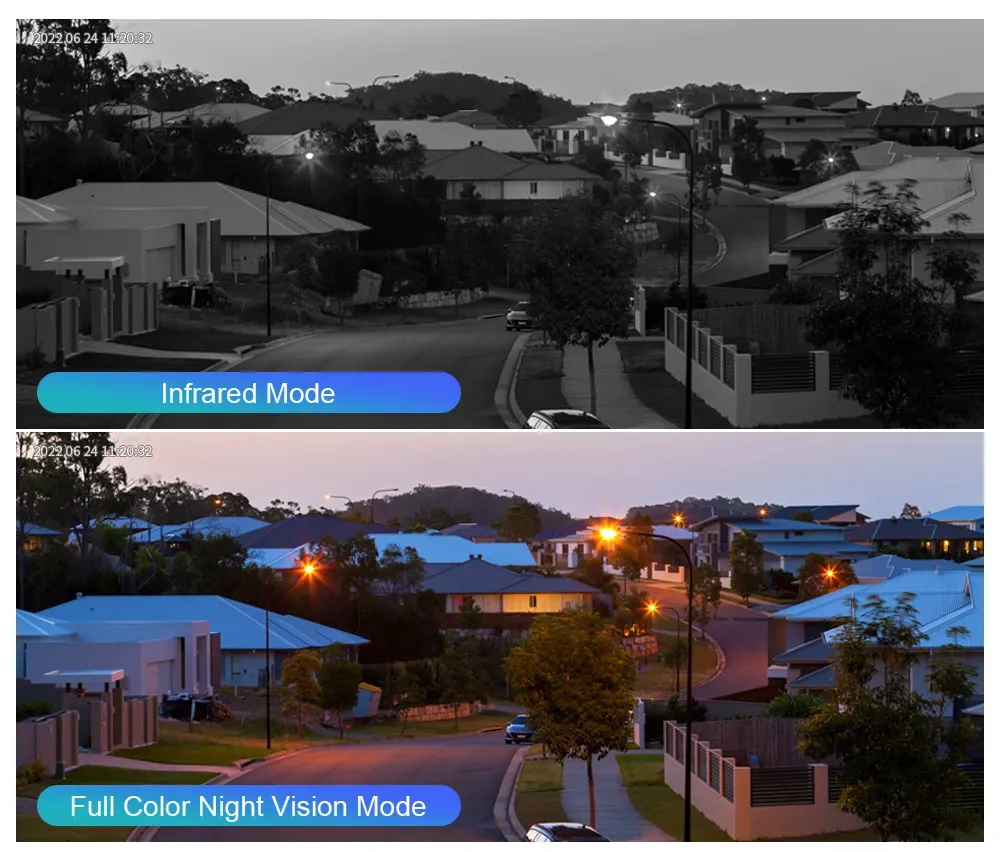 8K 16MP IP Camera WiFi Three Screens Outdoor PTZ Cameras Home Security Protection Auto Tracking CCTV Video Surveillance Cam