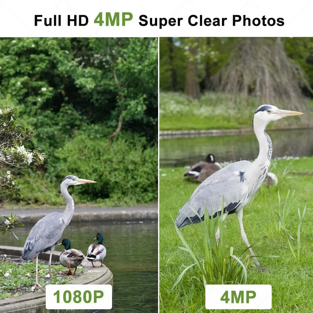 4G SIM IP Solar Camera 2K 4MP Outdoor Wireless WIFI Wildlife Camera PTZ Video Surveillance Security Protection CCTV Monitor