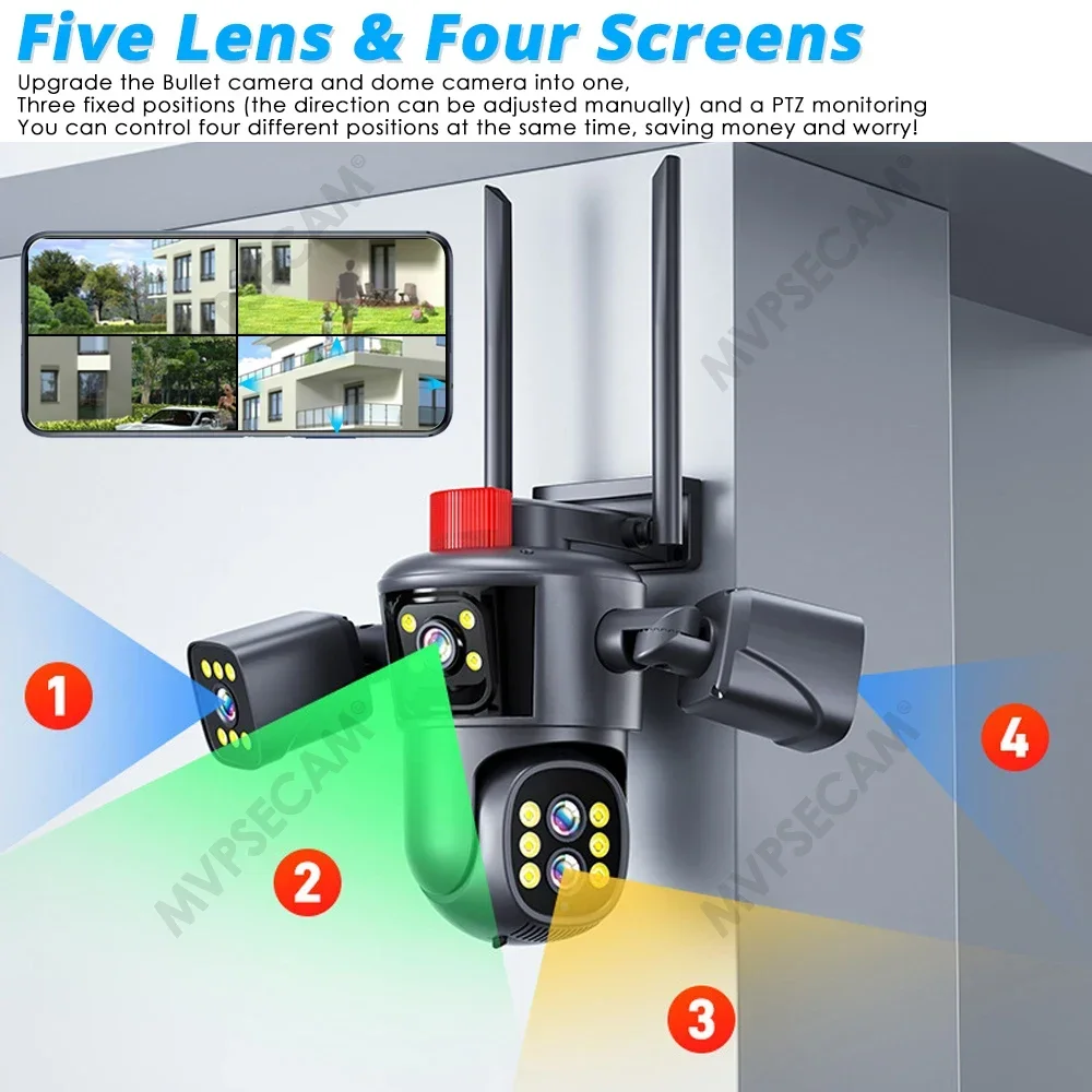 20MP Four screens 10X Zoom WiFi IP Camera 10K CCTV PTZ Cam Auto Tracking Video Outdoor Wifi Surveillance Cameras 20MP Four screens 10X Zoom WiFi IP Camera 10K CCTV PTZ Cam Auto Tracking Video Outdoor Wifi Surveillance Cameras