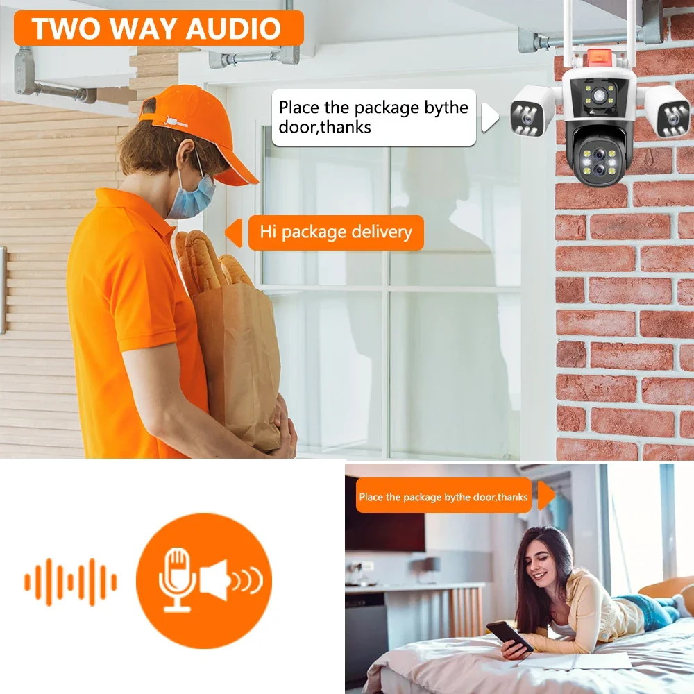 8K 16MP IP Camera Four Lens 10X Zoom Outdoor WiFi PTZ Security Protection Three Screens CCTV Video Surveillance AI Auto Tracking 8K 16MP IP Camera Four Lens 10X Zoom Outdoor WiFi PTZ Security Protection Three Screens CCTV Video Surveillance AI Auto Tracking