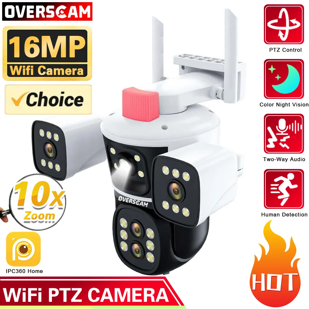 8K 16MP IP Camera Four Lens 10X Zoom Outdoor WiFi PTZ Security Protection Three Screens CCTV Video Surveillance AI Auto Tracking 8K 16MP IP Camera Four Lens 10X Zoom Outdoor WiFi PTZ Security Protection Three Screens CCTV Video Surveillance AI Auto Tracking