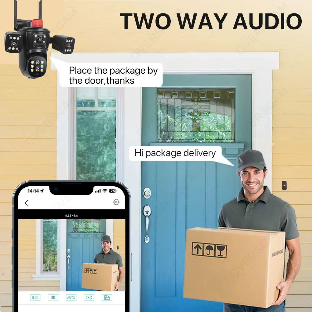 20MP 10K Security Protection Camera WiFi Outdoor 10X Zoom Five Lens Four Screens CCTV Video Surveillance Auto Tracking PTZ Cam 20MP 10K Security Protection Camera WiFi Outdoor 10X Zoom Five Lens Four Screens CCTV Video Surveillance Auto Tracking PTZ Cam