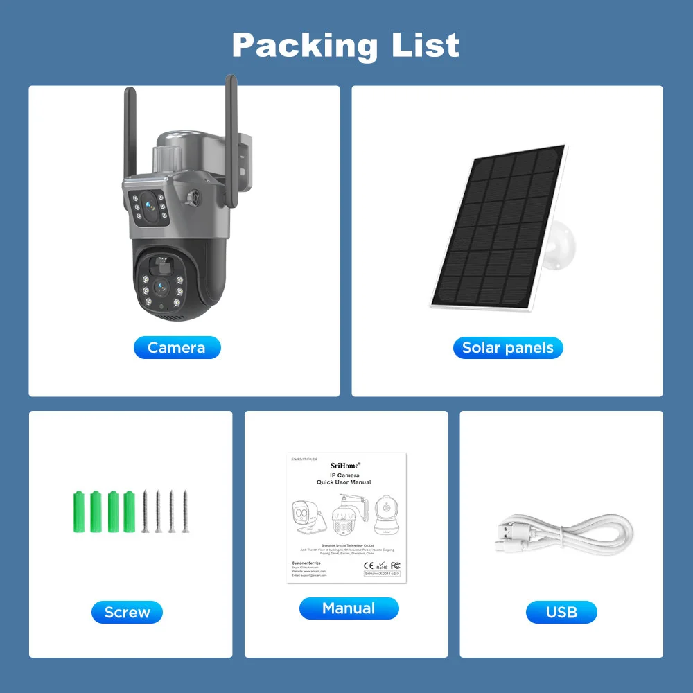 4K WiFi Solar Camera Outdoor PTZ IP Camera With Solar Panel Recharge Battery 8MP CCTV Video Surveillance Cameras Auto Tracking