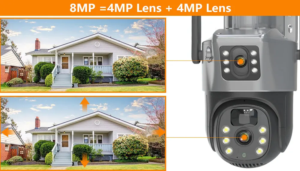 4K WiFi Solar Camera Outdoor PTZ IP Camera With Solar Panel Recharge Battery 8MP CCTV Video Surveillance Cameras Auto Tracking
