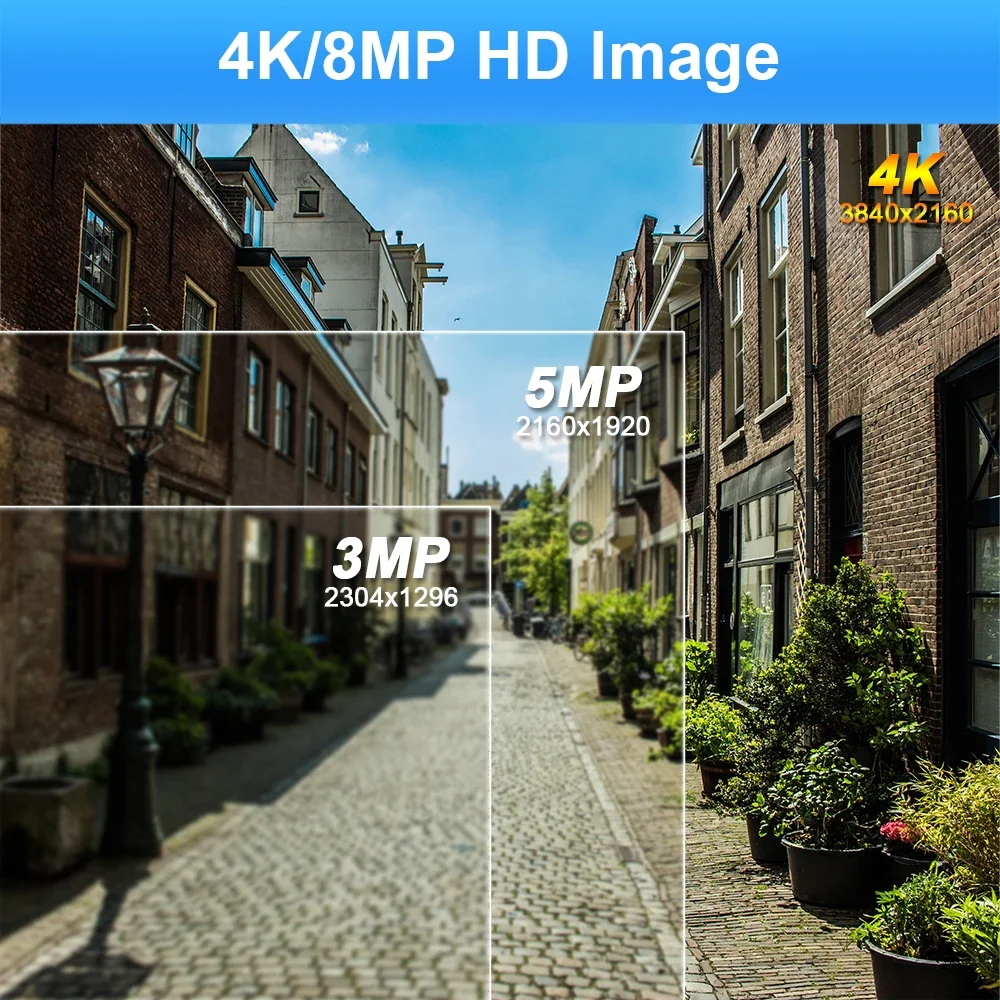 4K video camera 8MP  Auto Focus Poe  ip camera  H.265 Onvif AI Face Detection Humanoid  CCTV Home  surveillance cameras