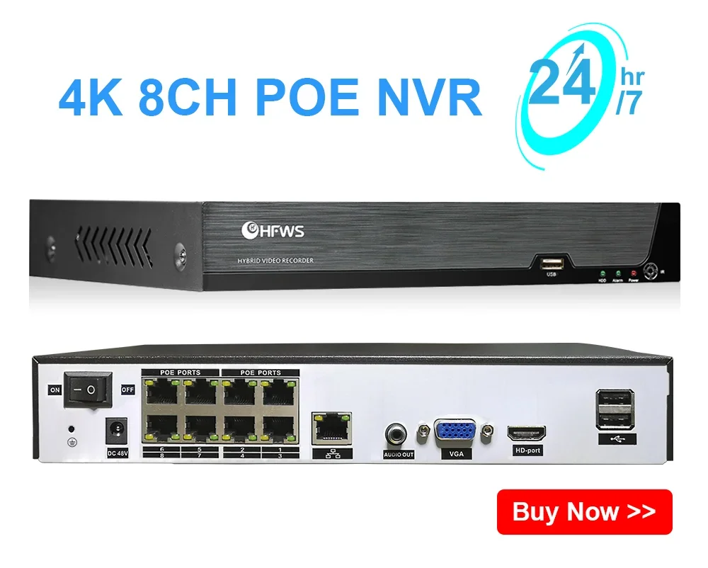 4K video camera 8MP  Auto Focus Poe  ip camera  H.265 Onvif AI Face Detection Humanoid  CCTV Home  surveillance cameras