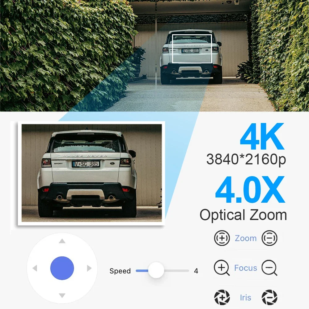 4K video camera 8MP  Auto Focus Poe  ip camera  H.265 Onvif AI Face Detection Humanoid  CCTV Home  surveillance cameras