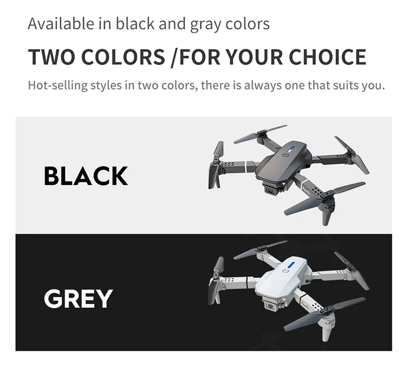 E88Pro 4K WIFI FPV Professional Grade RC Drone Foldable Helicopter 1080P Wide Angle HD Dual Camera Height Hold Gift Toy