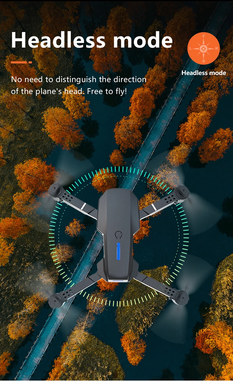 E88Pro 4K WIFI FPV Professional Grade RC Drone Foldable Helicopter 1080P Wide Angle HD Dual Camera Height Hold Gift Toy