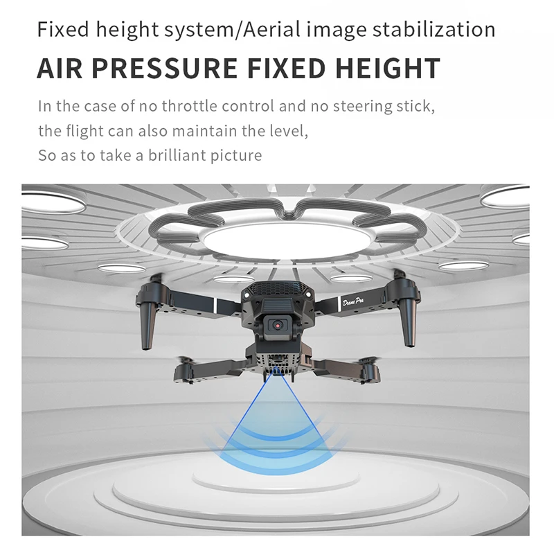 E88Pro 4K WIFI FPV Professional Grade RC Drone Foldable Helicopter 1080P Wide Angle HD Dual Camera Height Hold Gift Toy