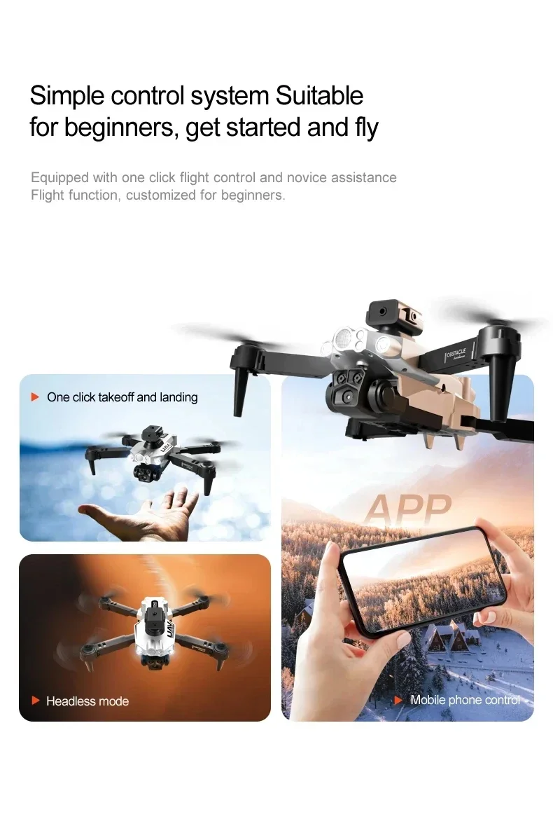 LU200 Pro Drone 8k Gps Professional Wifi FPV Three Camera Aerial Photography Triple-camera Obstacle Avoidance Brushless RC10000m