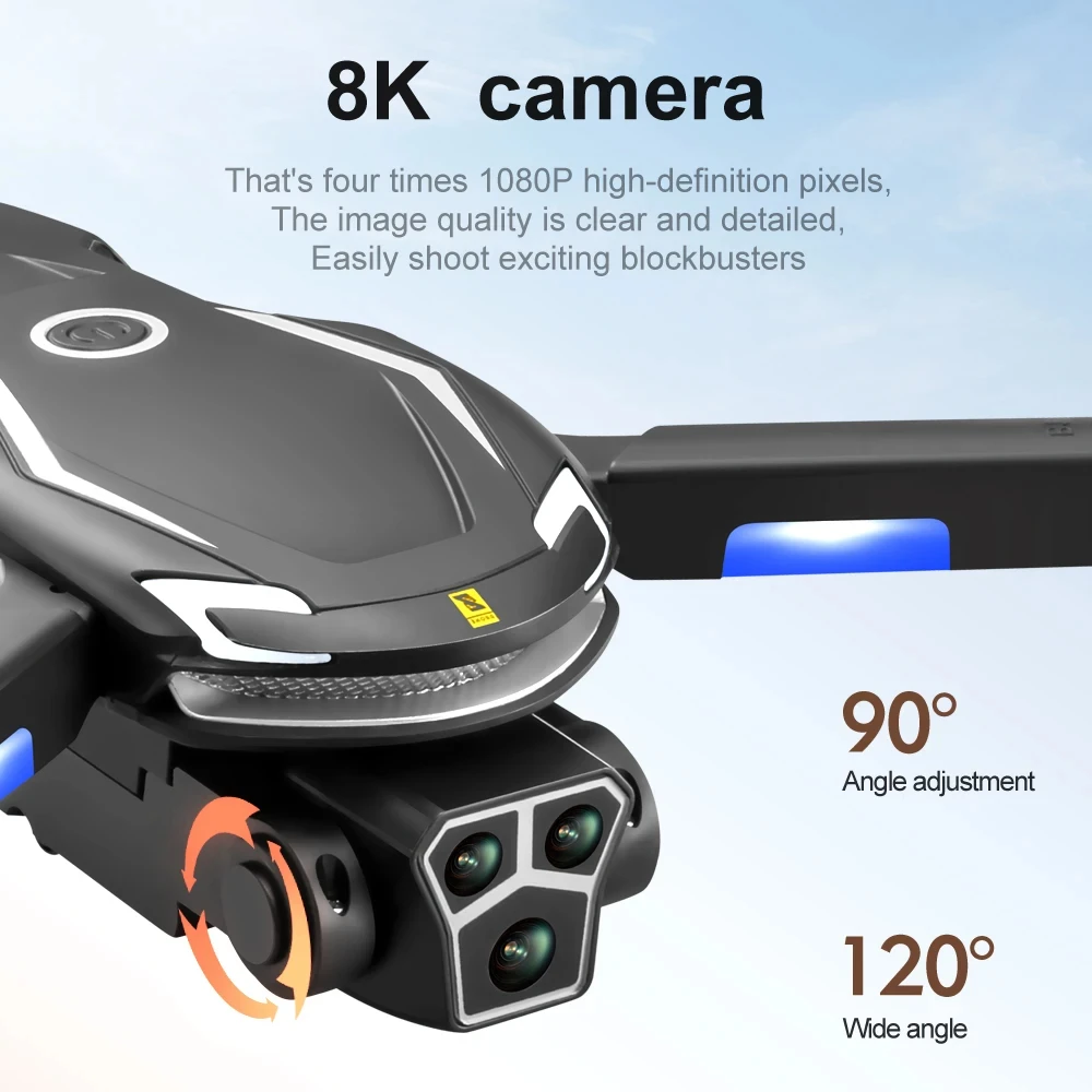 Xiaomi V888 Drone 8K HD Triple Camera GPS Professional Obstacle Avoidance Optical Flow Positioning Brushless Upgraded Quadcopter