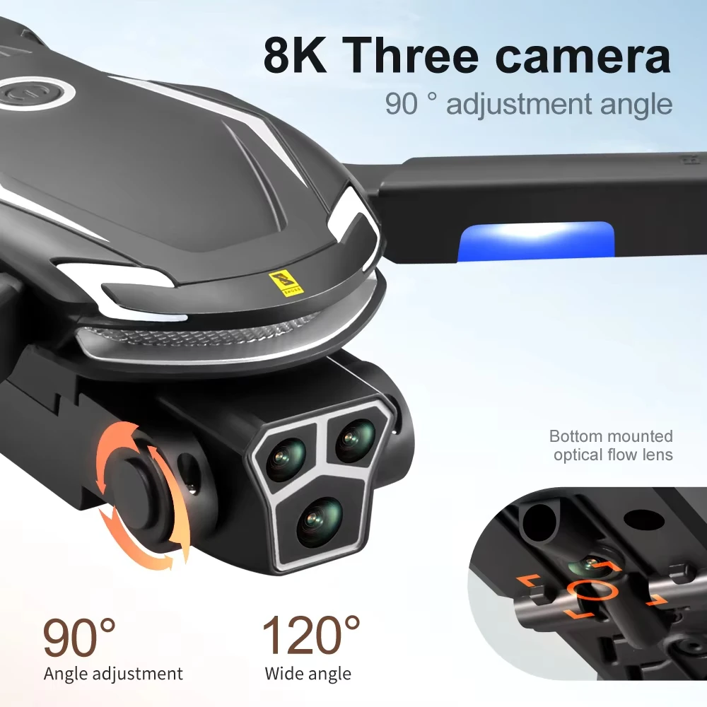 Xiaomi V888 Drone 8K HD Triple Camera GPS Professional Obstacle Avoidance Optical Flow Positioning Brushless Upgraded Quadcopter Xiaomi V888 Drone 8K HD Triple Camera GPS Professional Obstacle Avoidance Optical Flow Positioning Brushless Upgraded Quadcopter